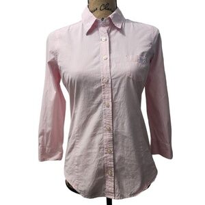 Vineyard Vines 100% Cotton Women's Button‎ Down Size 2 Fitted
